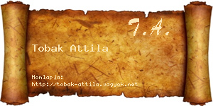 Tobak Attila névjegykártya